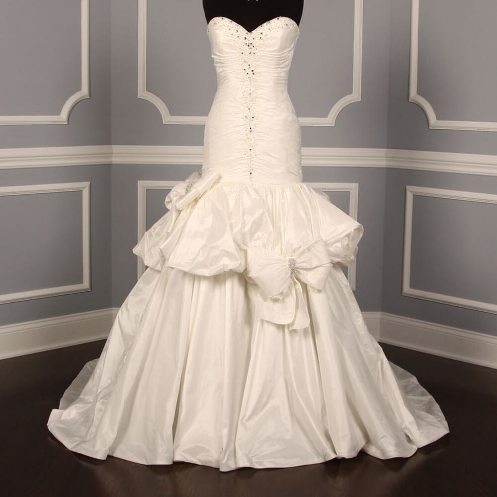 EVE OF MILADY Bridal Gown E13 1445 Strapless Fit Flare Wedding Dress 8